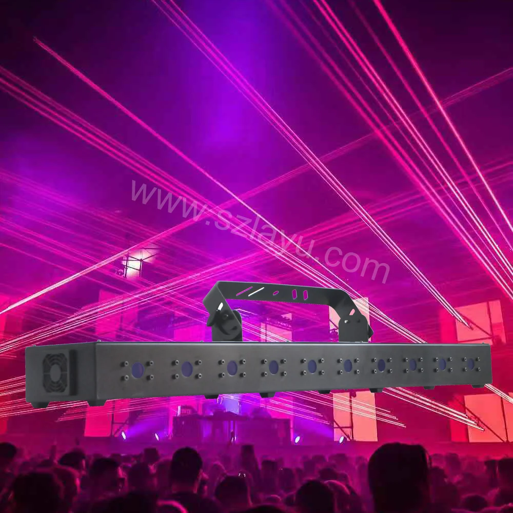 Angle Adjustable DMX Control 10pcs Thin Red Parallel Beam 10 Head Red Laser Light bar for DJ Show Event