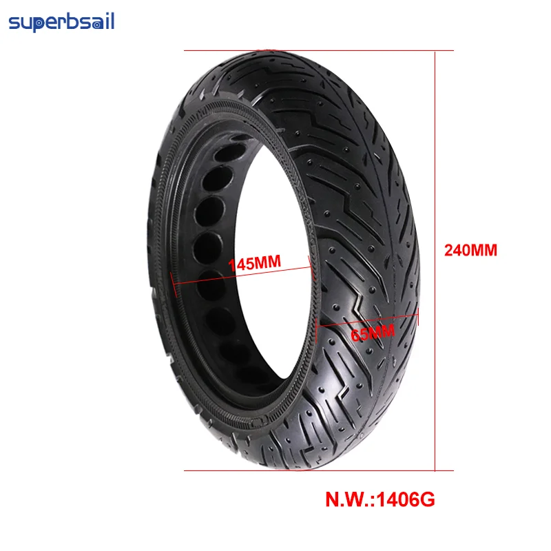 eu stock 10x2.5 10 pulgada honeycomb solid tire para sa ninebot max g30 electric scooter mga accessory ng explosion-proof na mga gulong