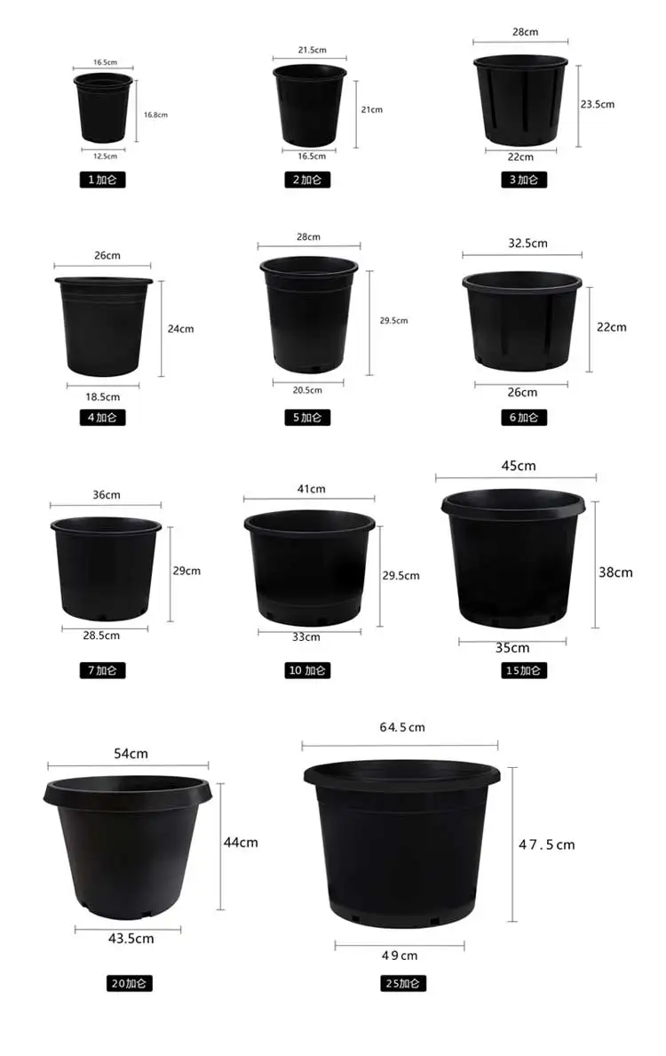 Manufacturer Black Wholesale Garden Greenhouse Horticulture Plastic 1 2 ...