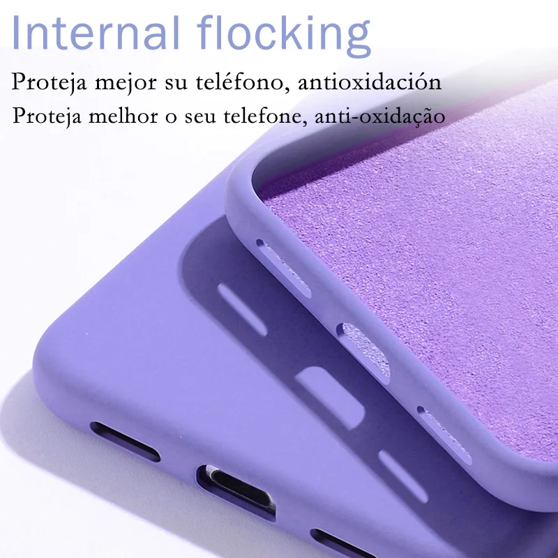 Original Custom Color Logo Liquid Soft Silicone Shockproof Protective Phone Case for iPhone 17 16 15 14 12 13 Pro Max Phone Case