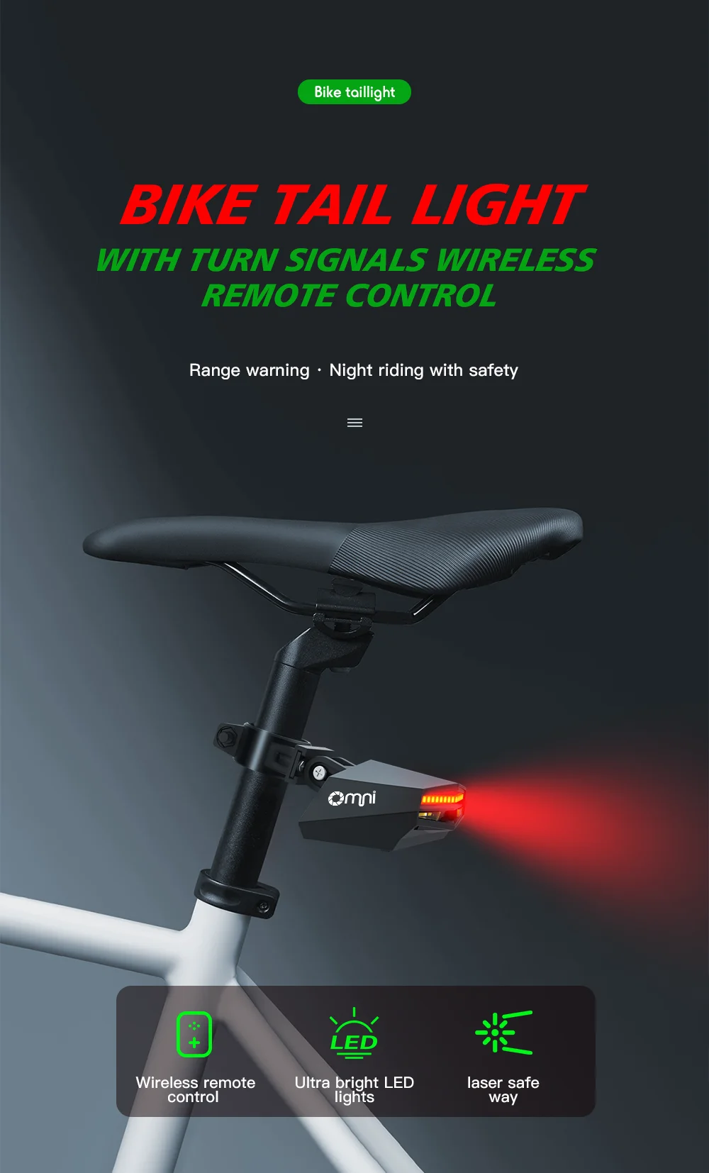 Omni Sharing Bicycle Remote Control Turn Left Tailright Accessories ...