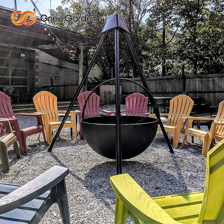 Extra Large Rack Cauldron Triangle Fire Pit With Tripod Stand Fire Bowl