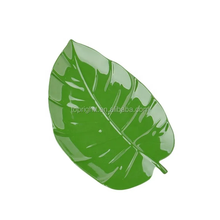 New Design High Quality Eco Friendly Green Melamine Banana Leaf Plate - Buy  Melamine Leaf Plate,Melamine Banana Leaf Plate,Green Plate Melamine Product  on 