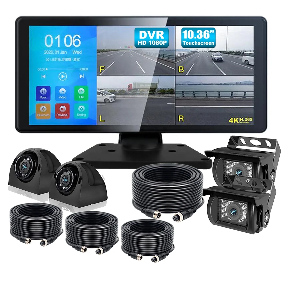 4K Backup Camera System with 10.36inch Car Monitor China Manufacturer