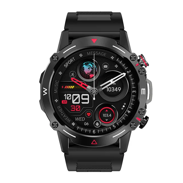 Outdoor smart watch 1.43inch BT call mileage distance sport modes tracker NFC password 410mAh metal Reloj HK87 smartwatch
