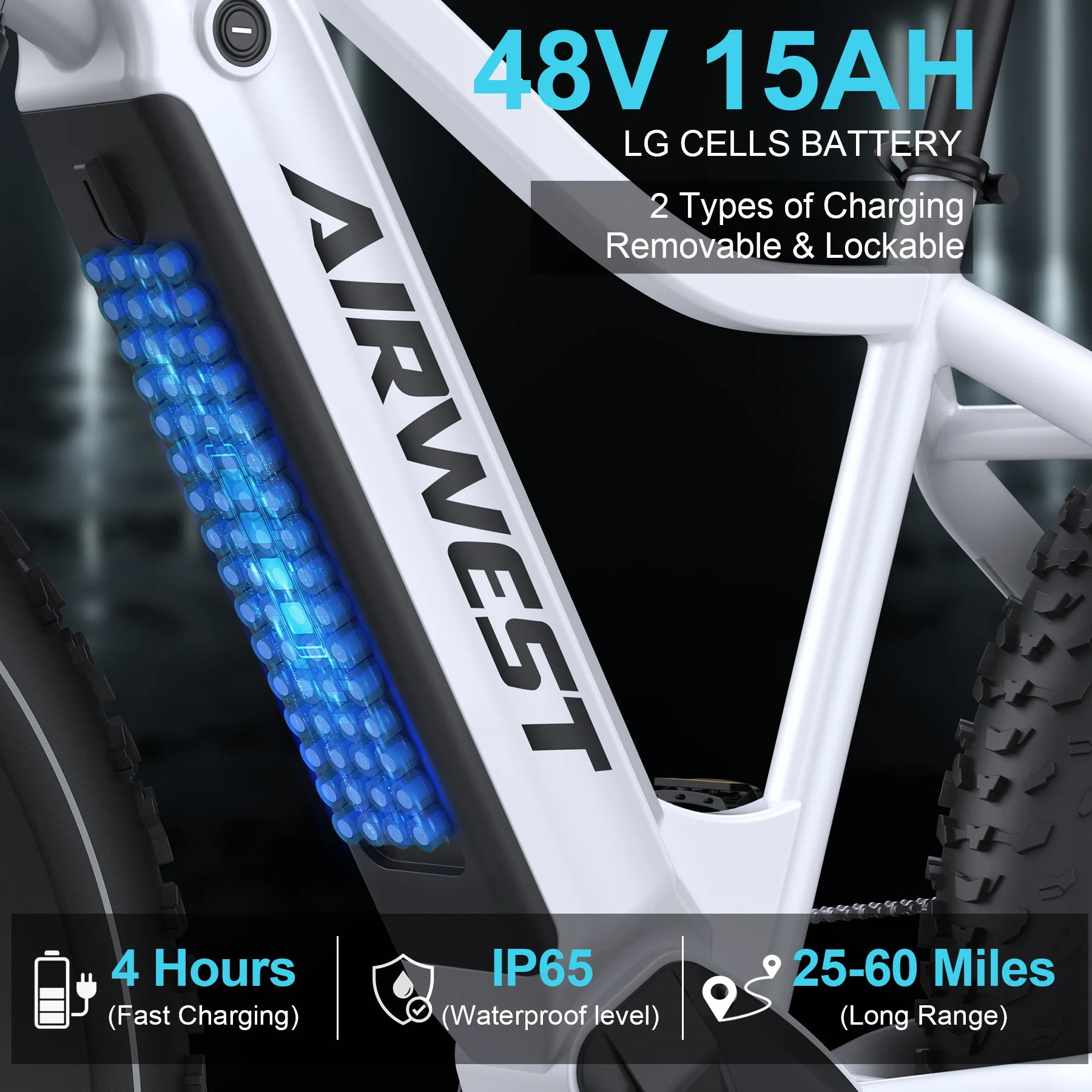 USA Stock 48V 15AH Fat Tire Electric Sport Mountain Long Rang Bike 750W LCD Display E Bike Wholesale for Adults