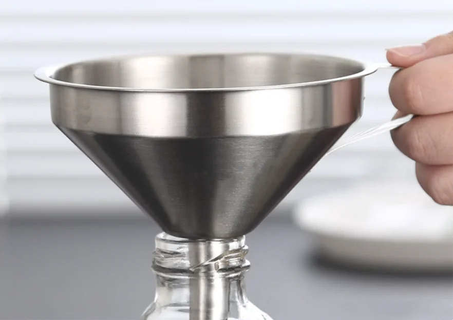 Stainless Steel Funnels Large 3 Sizes Kitchen Funnel Transferring Of