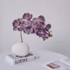 Vase with floral design-white-10 stems