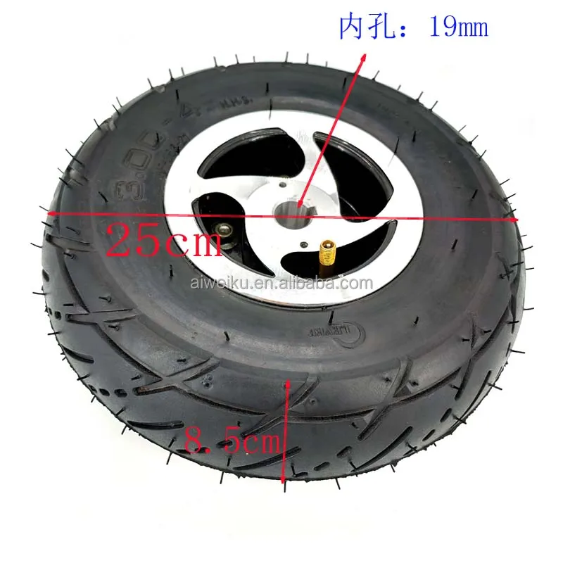 3,00-4 колесо с ободом для электрического скутера, квадроцикла и карт, шины и внутренняя трубка