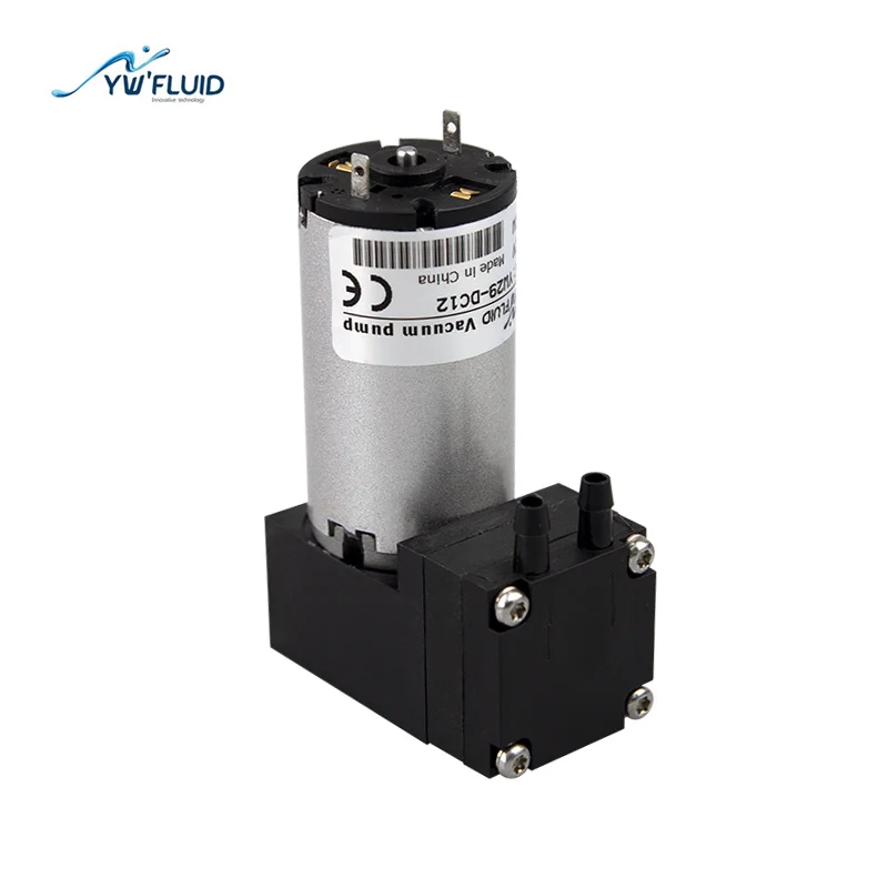 YWfluid High Performance 12V Diaphragm Pump Micro Vacuum Generator with DC Motor for Gas Transfer Micro Vacuum Pump Supplier