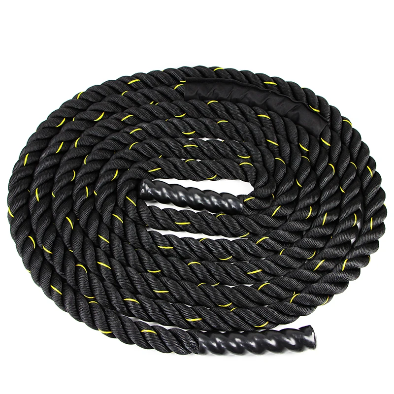 gym durable workout ropes poly dacron heavy battle rope for core