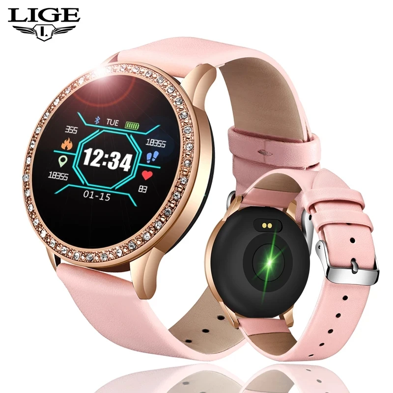  Reloj inteligente para mujer con correas de diamantes, reloj  femenino HD pequeño de 1.59 pies con rastreador de actividad física para  monitor de frecuencia cardíaca y sueño, reloj inteligente : Todo
