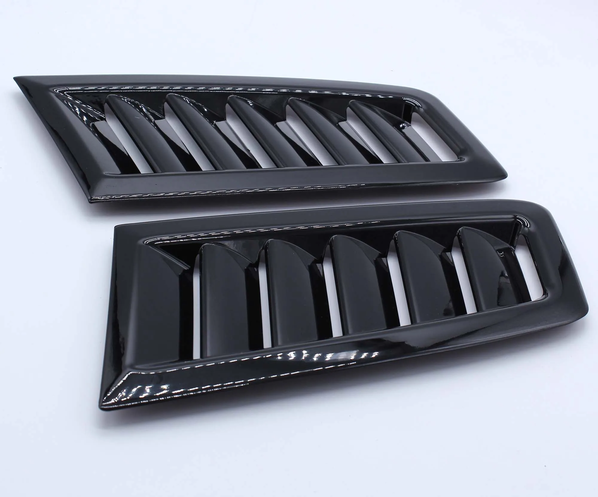 2PCS Universal ABS Bonnet Vents Hood Side Trim Gloss Black for Ford Focus RS ST MK2 VA0233