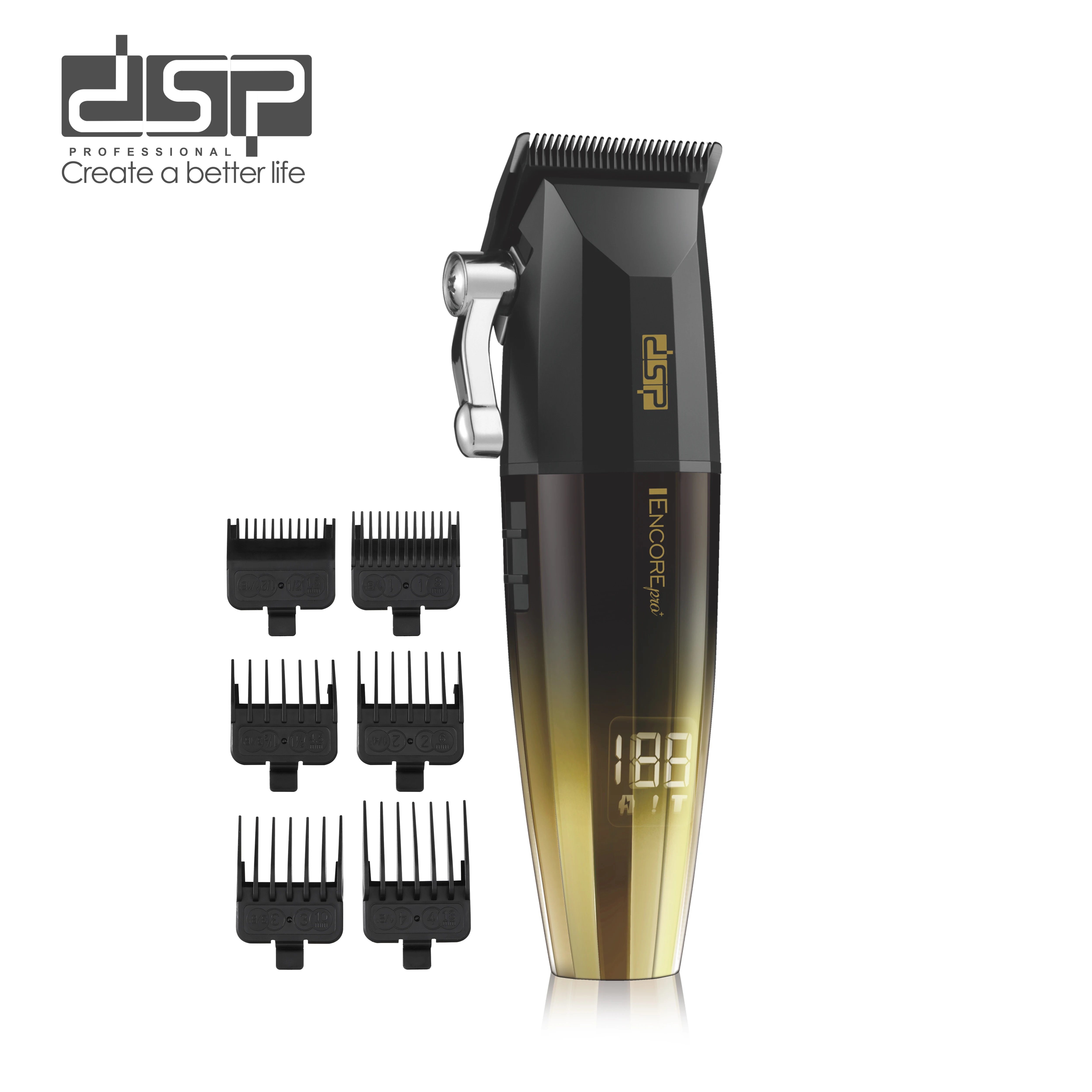 DSP Cordless Ceramic Blade Hair Trimmer - 3-Speed Adjustable