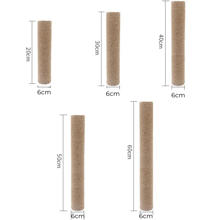 DIY Cat Scratch Post Cat Scratching Replacement Posts Natural Sisal  Scratcher Perch Interactive Toys Furniture Accessories
