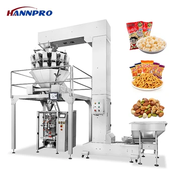 HANNPRO high speed Vertical Auto Weighing Date Oleaster Dried Fruit Packing Machine Granule Snack Chips Nut Packaging Machine