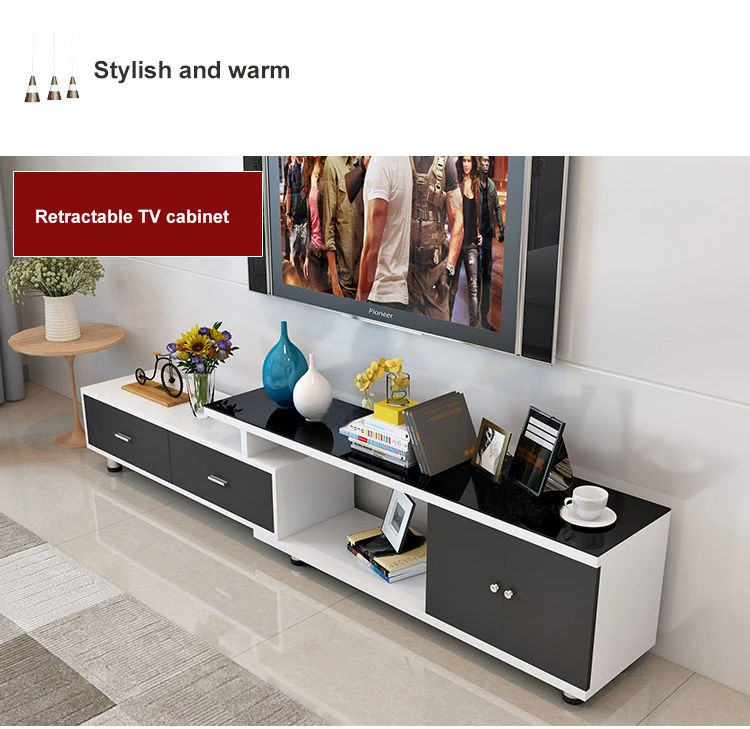 Luxury Media Console White Tv Stand Tv Unit Cabinet Wood New Designed ...