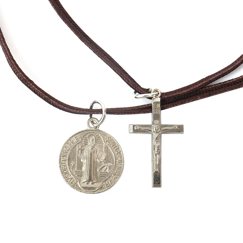 Pendentif Scapulaire Catholique Traditionnel - Taille 5x4 Cm, Brun, Neuf Avec étiquettes