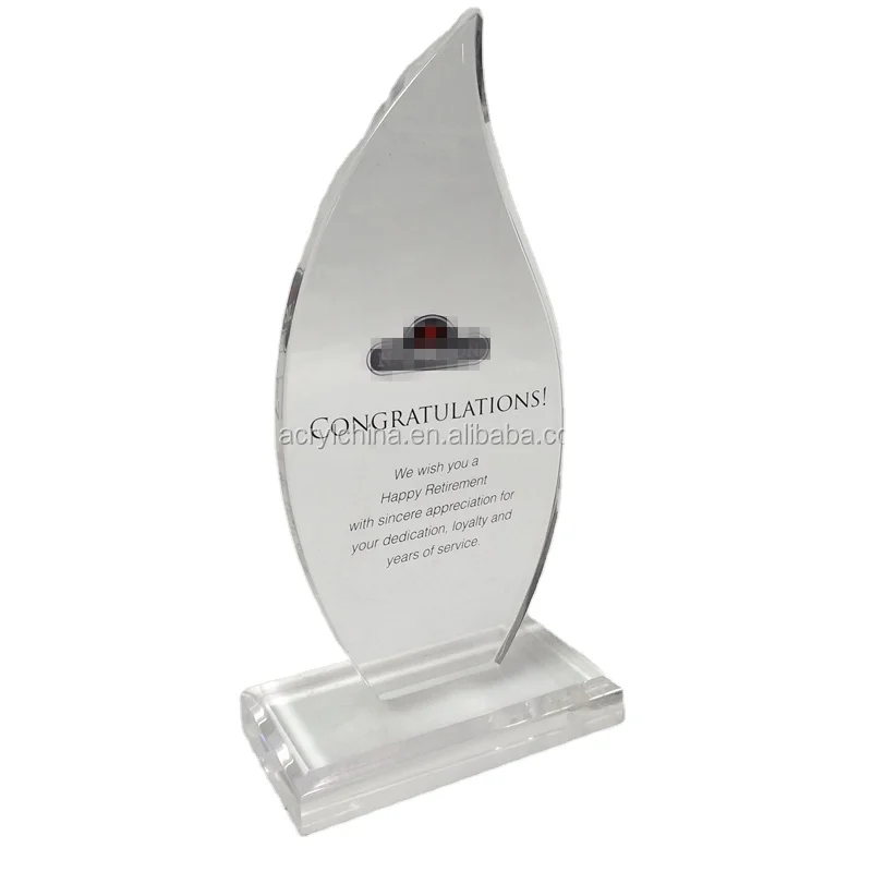 Customize Crystal Clear Acrylic Award Lucite Award Trophy Acrylic ...