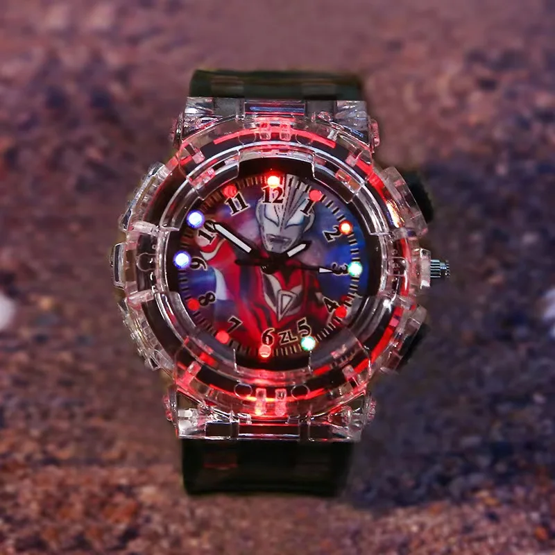 Wholesale Price Fashion Children Watch LED Light Glow Cartoon Kids Wrist  Watch Silicone Fancy Boy Sports Watch