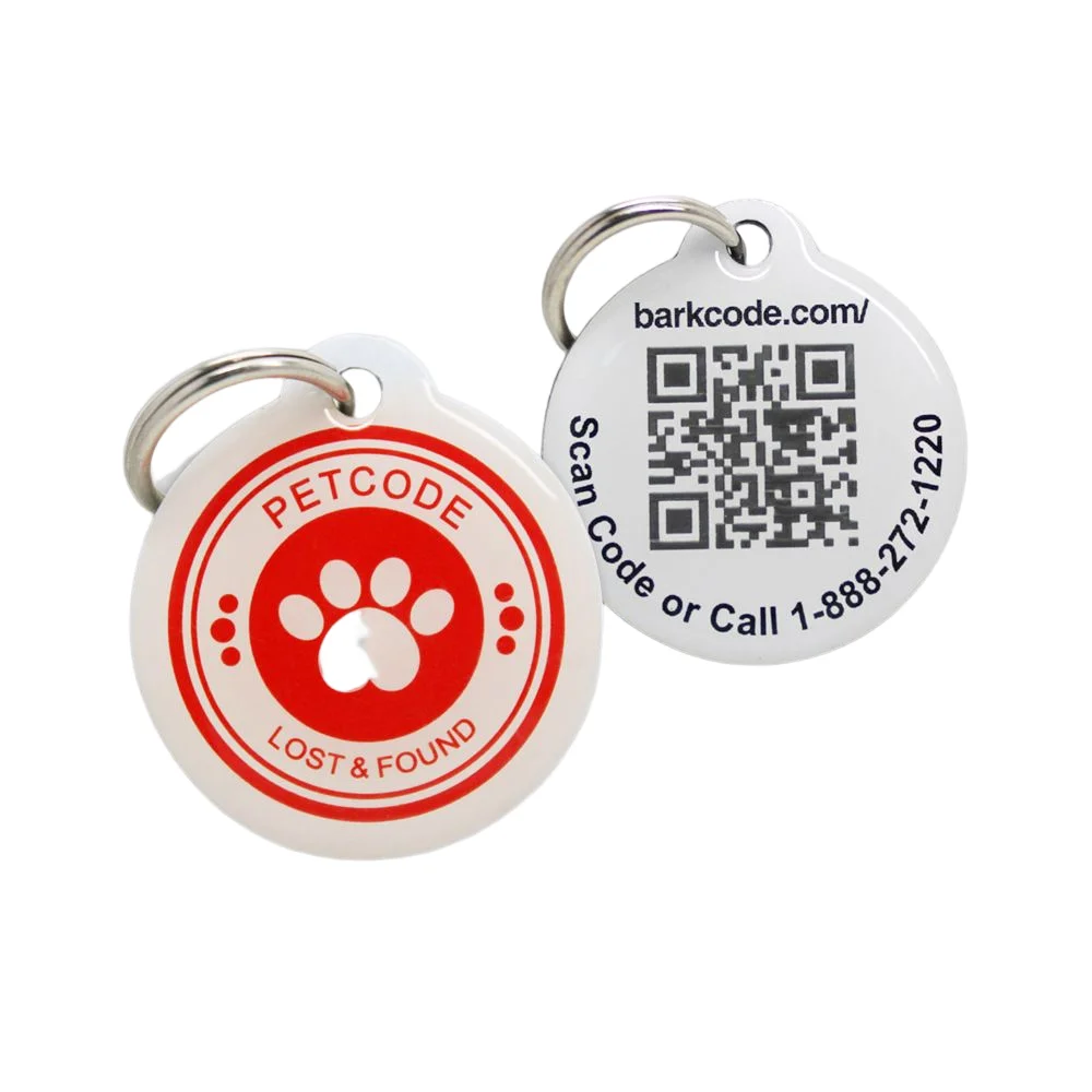 Customized Nfc Dog Tag Pets Choker Tag Metal Edge Qr Code Nfc Key Chain ...