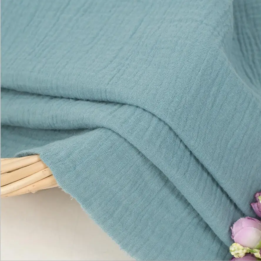 Muti Color Crinkle 100 Cotton Double Gauze Muslin Fabric For Rolls Sale Buy Cotton Gauze Crinkle Fabric 100 Cotton Gauze Fabric Double Gauze Organic Cotton Fabric Product On Alibaba Com