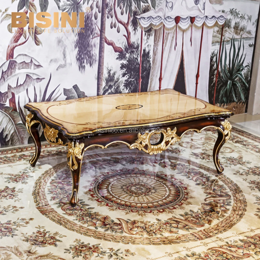 Buy Louis XV Style French Salon Center Table With Rojo Alicante Online in  India 