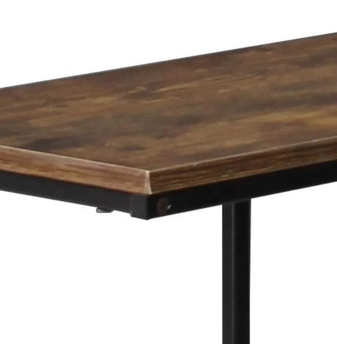 Портативный столик деревянный металлический каркас для журнального столика