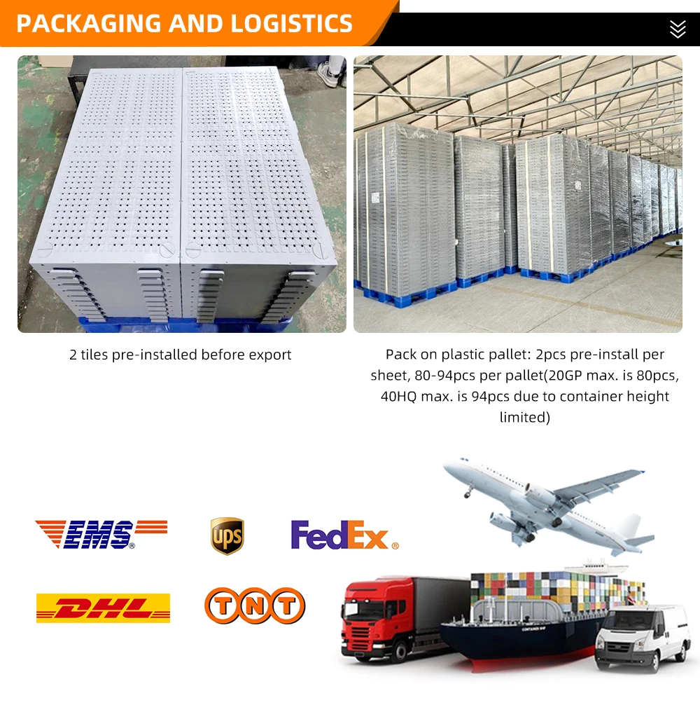 Antislip Interlocking Temporary Flooring Heavy Vehicle Garage Plastic Event Deck Flooring