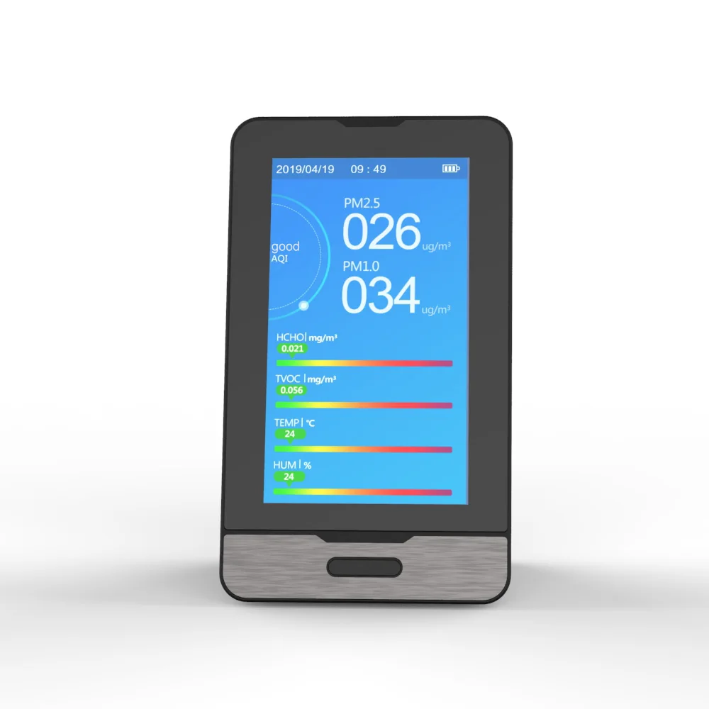 AQI PM2.5 анализ качества воздуха HCHO TVOC тестер PM1.0 PM10 цифровой светодиодный дисплей монитор детектор газа анализатор