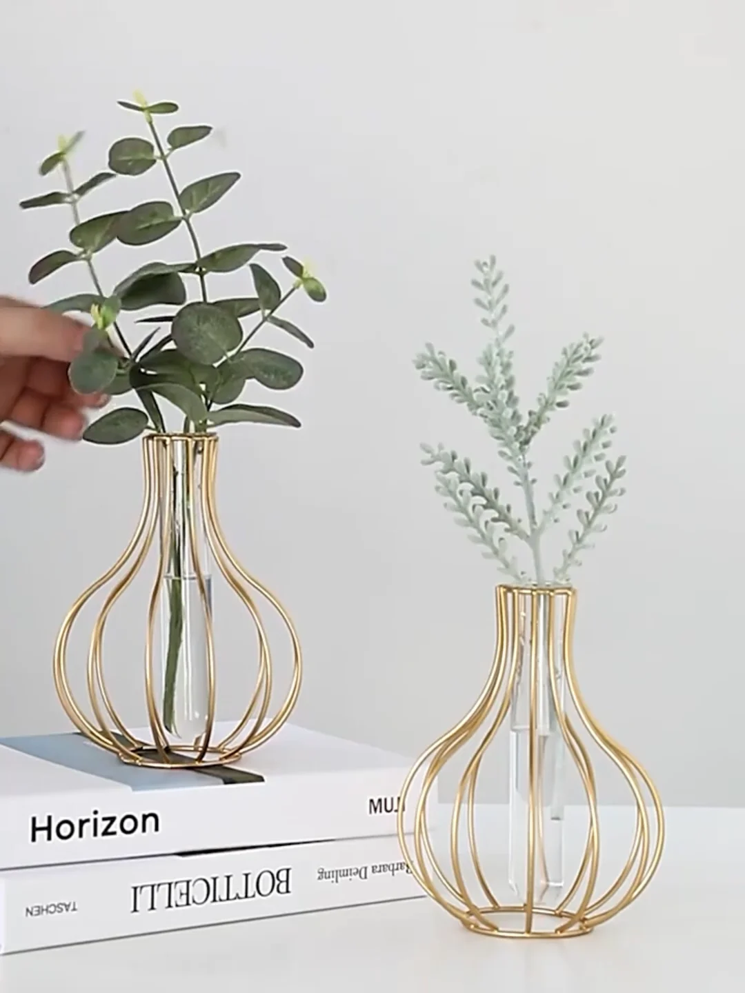 Nordic Modern Minimalist Original Golden Iron Metal Wire Art Hydroponic