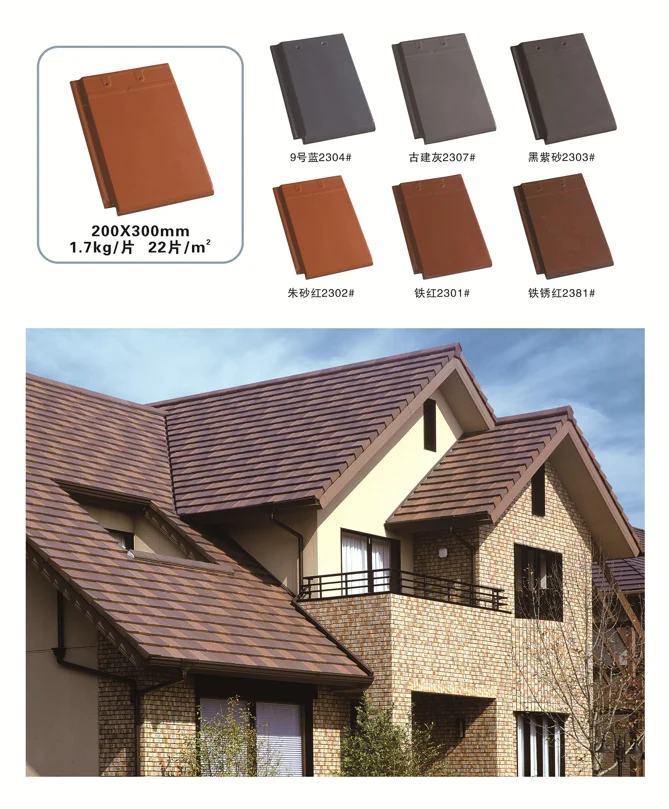 Современная плоская терракотовая черепица из красной глины сделано в Китае высокое