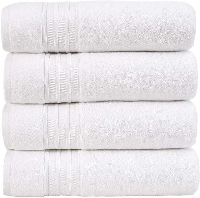 Factory direct sale luxury 5 star hotel pure white towel 100% cotton soft absorbent high grade bath customized logo towel set