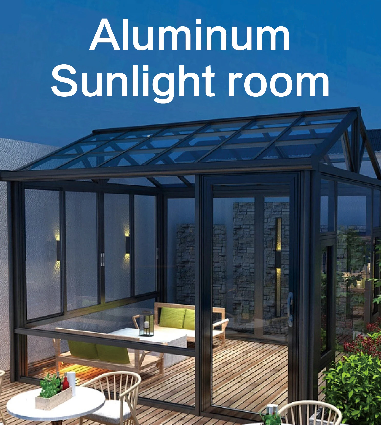 Wholesale High Quality Aluminum Sunrooms Glass Houses Free Standing ...