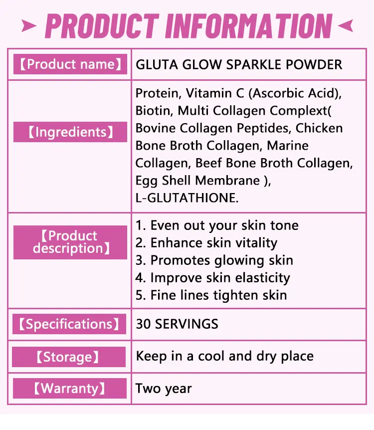 Skin Gluta Glow Sparkle Vegan Protein Powder