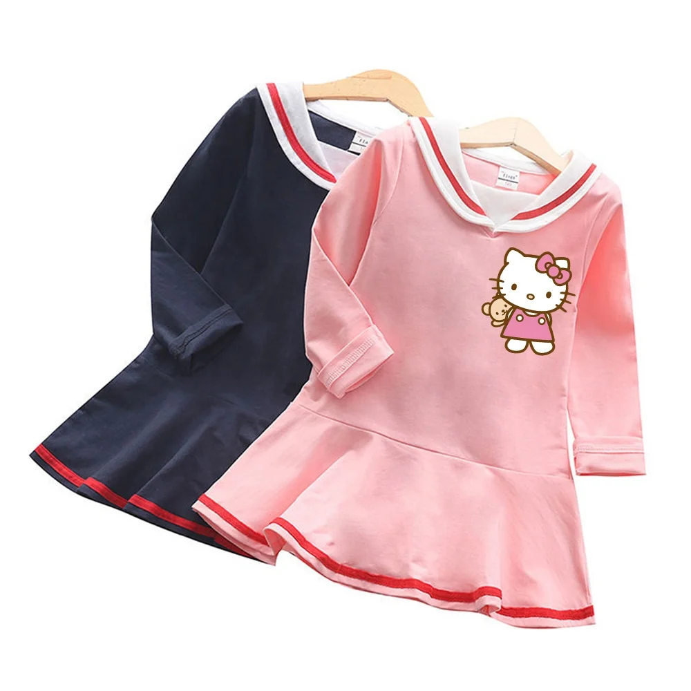 Wholesale Kawaii Sanrio Kt My Melody Y2k Kids Cotton Dress Long Sleeve ...