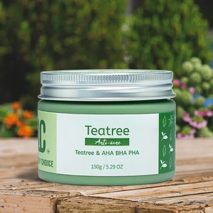 OEM/ODM 2% BHA-Glacier Clay Tea Tree Formula Medicated Clay Mask Dermatologist-Approved Acne Treatment for Face Breakout