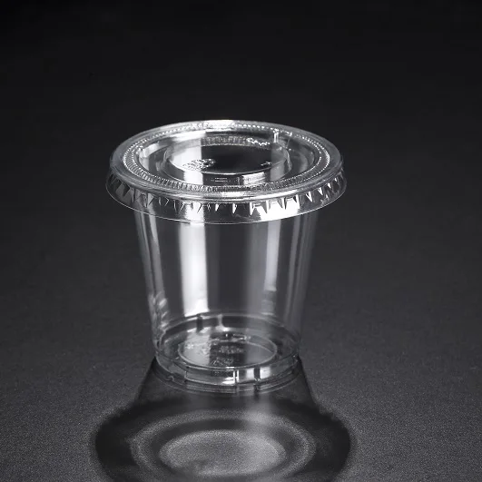 High Quality 3 Oz 62 Mm Transparent Disposable Pet Plastic Beverage Food  Tasting Cup with Lids