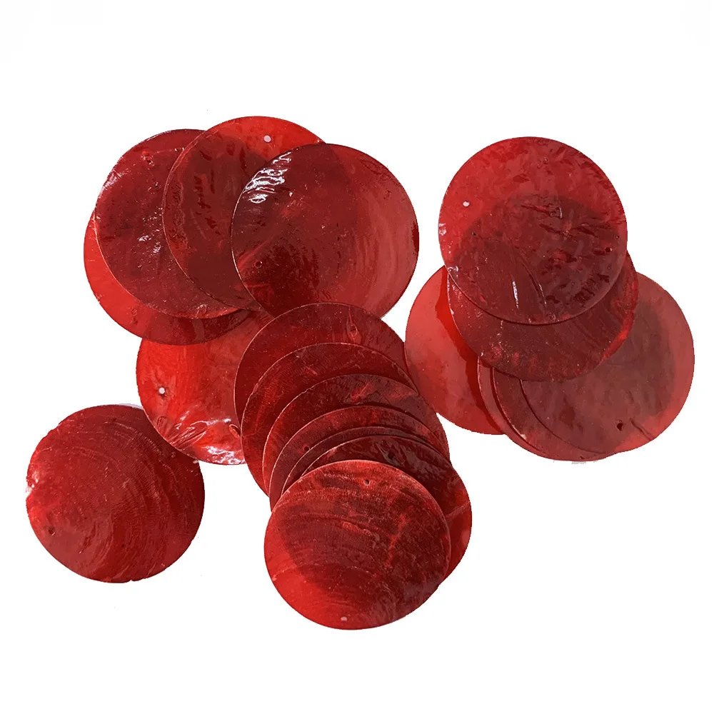 Natural Round Shape Colored Capiz Shell Wholesale Shell Discs for Wind Chimes Home Decor DIY