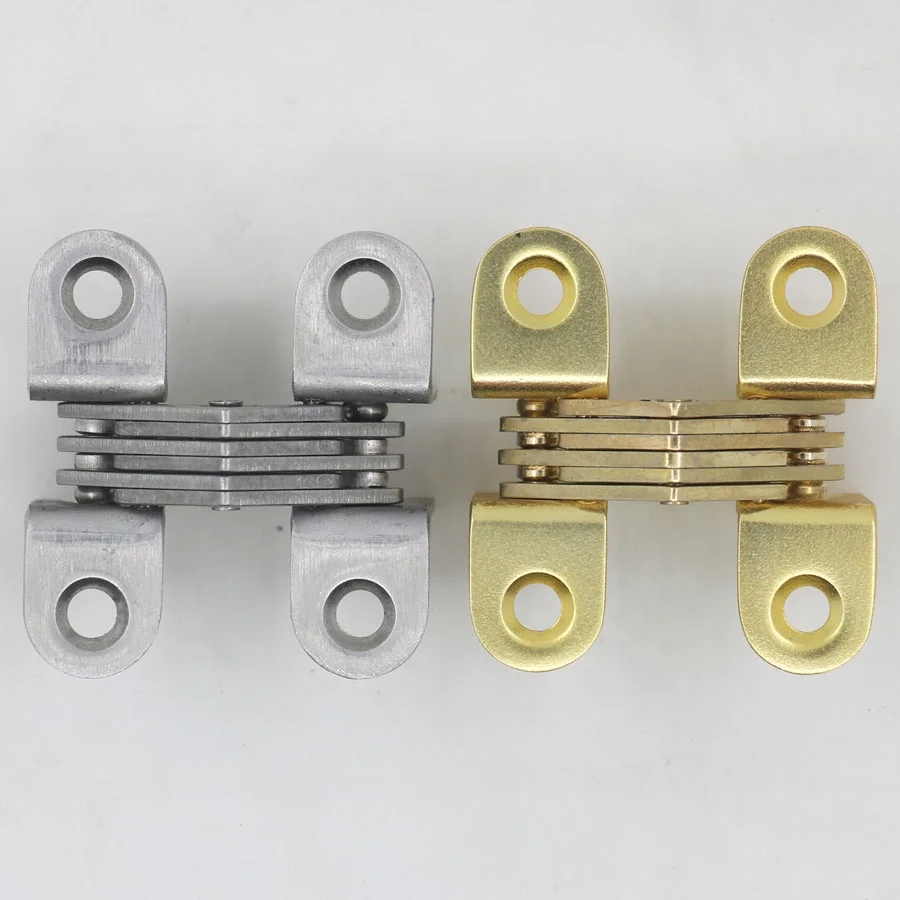 Small Strong Concealed Hinge for Kitchen Use Stainless Steel Refrigerator Cover Hinge Invisible Hinges for Bus Fridges Display