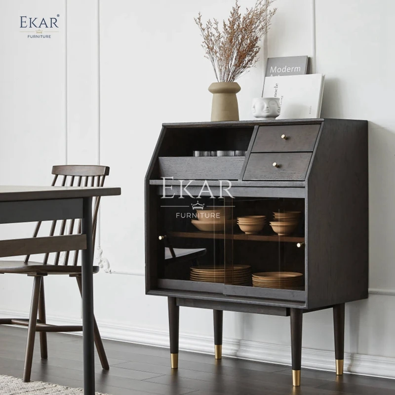 product new design modern furniture restaurant solid wood small size sideboard dining room storage cabinet-61