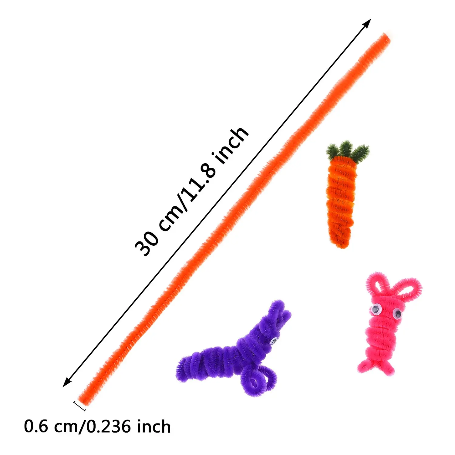 Cheap Pipe Cleaners Chenille Stem Plastic Wiggle Eyes Pompom Craft Pack Set for Children DIY Crafts