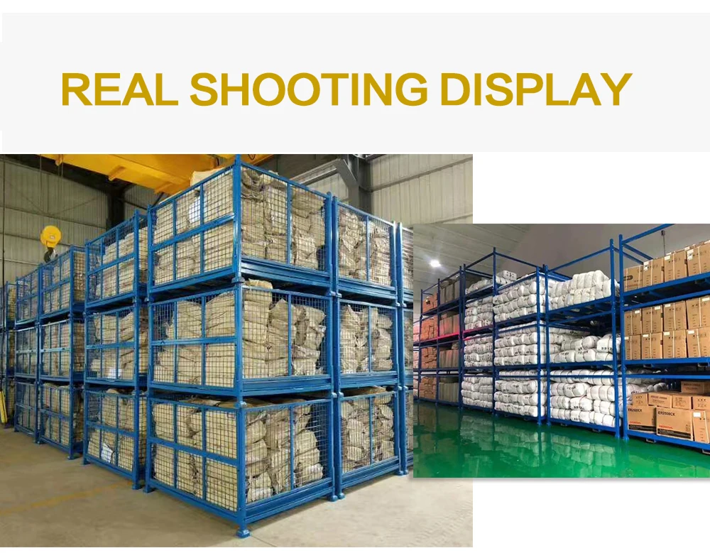 Warehouse storage display handling racking system folding stacking rack folding material handling equipment