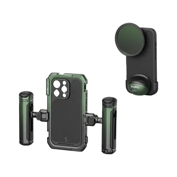 SmallRig X Brandon Li Mobile Video Kit for iPhone 16 Pro Max, Phone Cage with FilMov Lightweight Phone Case Kit, Rotatable