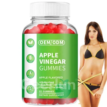 Private Label Vegan Acv Gummy 1000mg Extra Strength Detox Support Sugar Free Apple Cider Vinegar Gummies for Weight Loss