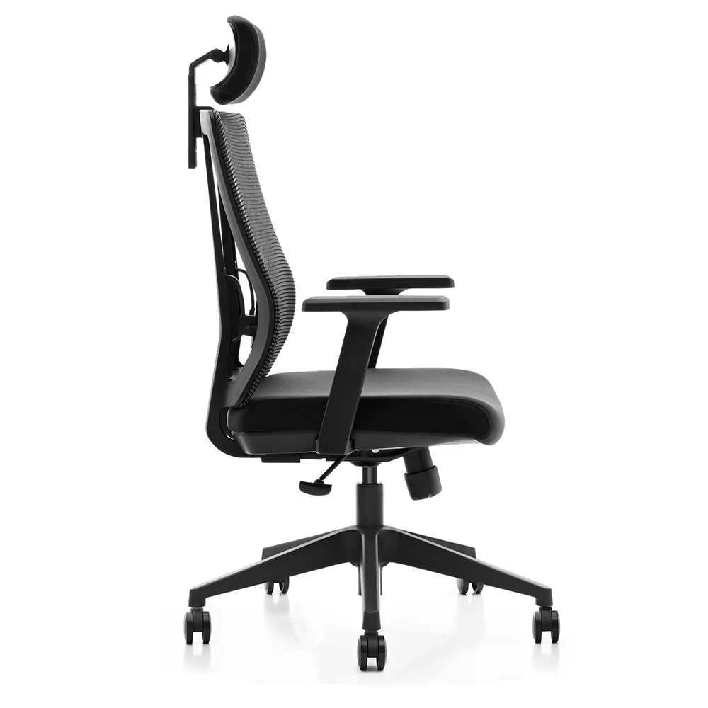 Modern High Back Office Chair With Adjustable Headrest Swivel Executive Features Comfortable Fabric Mesh Style at Cheap Price