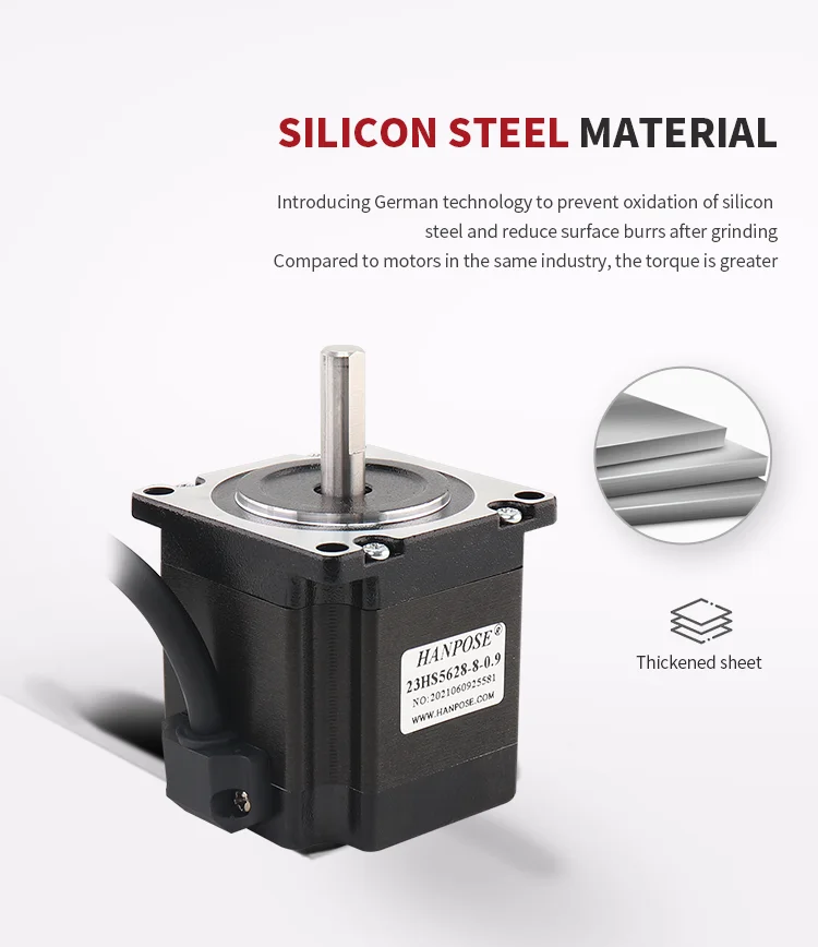 product hanposen nema23 stepper motor sewing machine 28a 126nm 56mm 23hs5628 for cnc milling machine step motor 12v-14