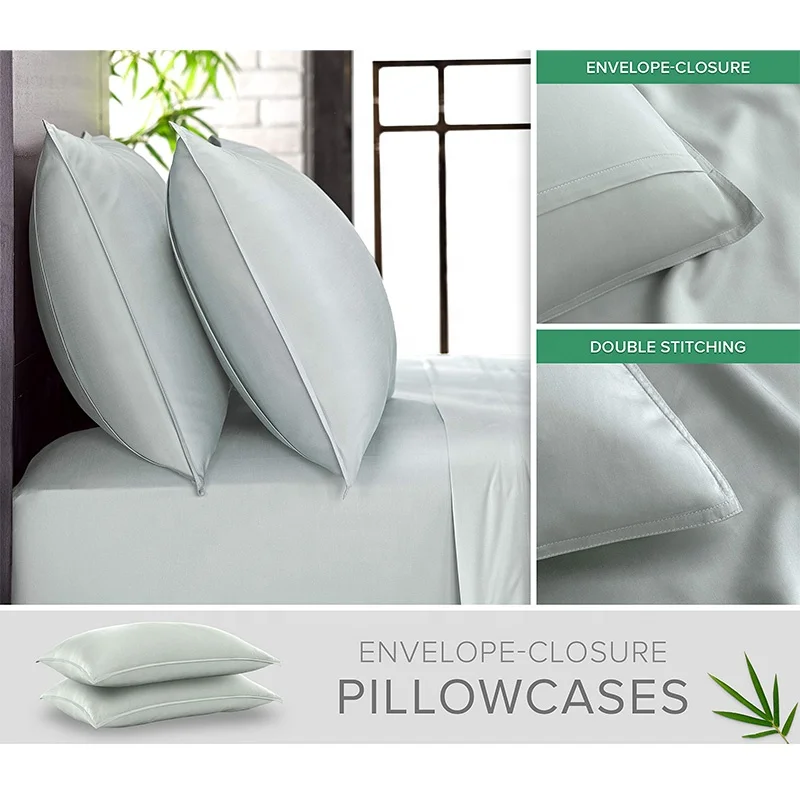 Custom OEKO 4pcs King Size 300tc Soft Cooling Pure Bamboo Bed Sheet Set supplier