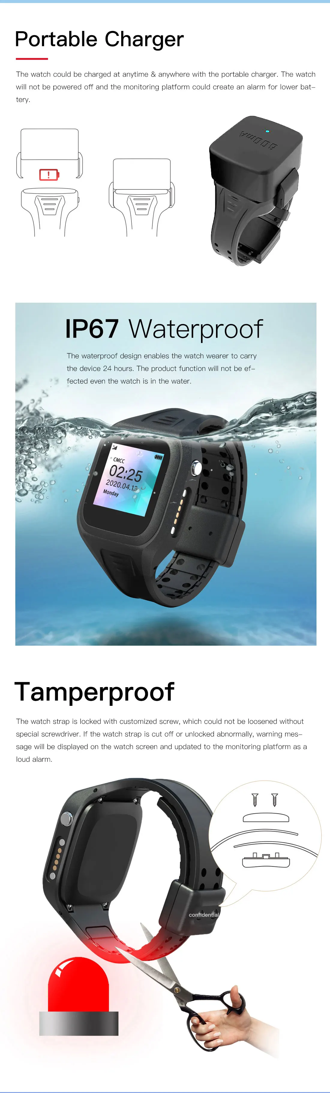 Thinkrace Professional Gps Bracelet 4g Tamper Proof Tracker Gps Power