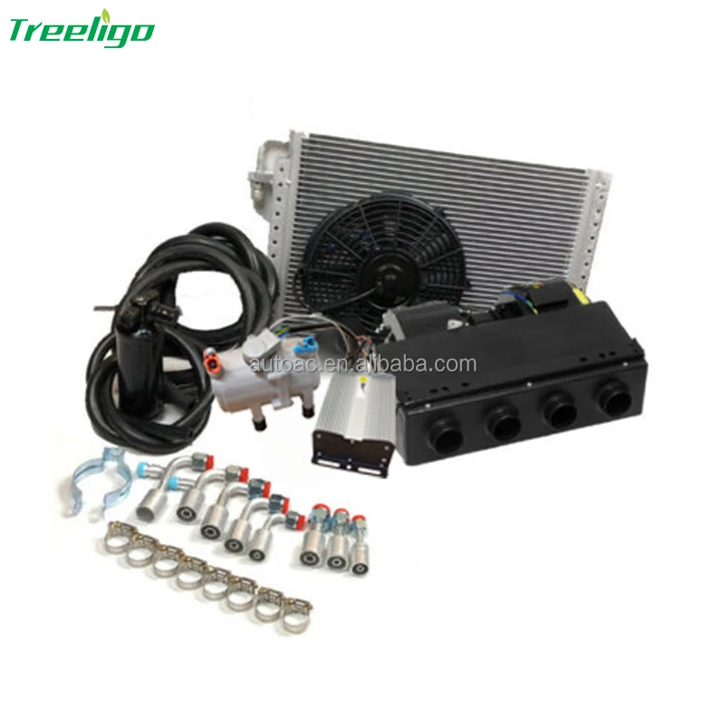 12v A/c Kit Universal Under Dash Evaporator Heat Auto Electric Air Conditioning For Car Van Street - Buy Auto Electric Air Conditioning Compressor 12v 24v For Car Van Street,Air Conditioner Old